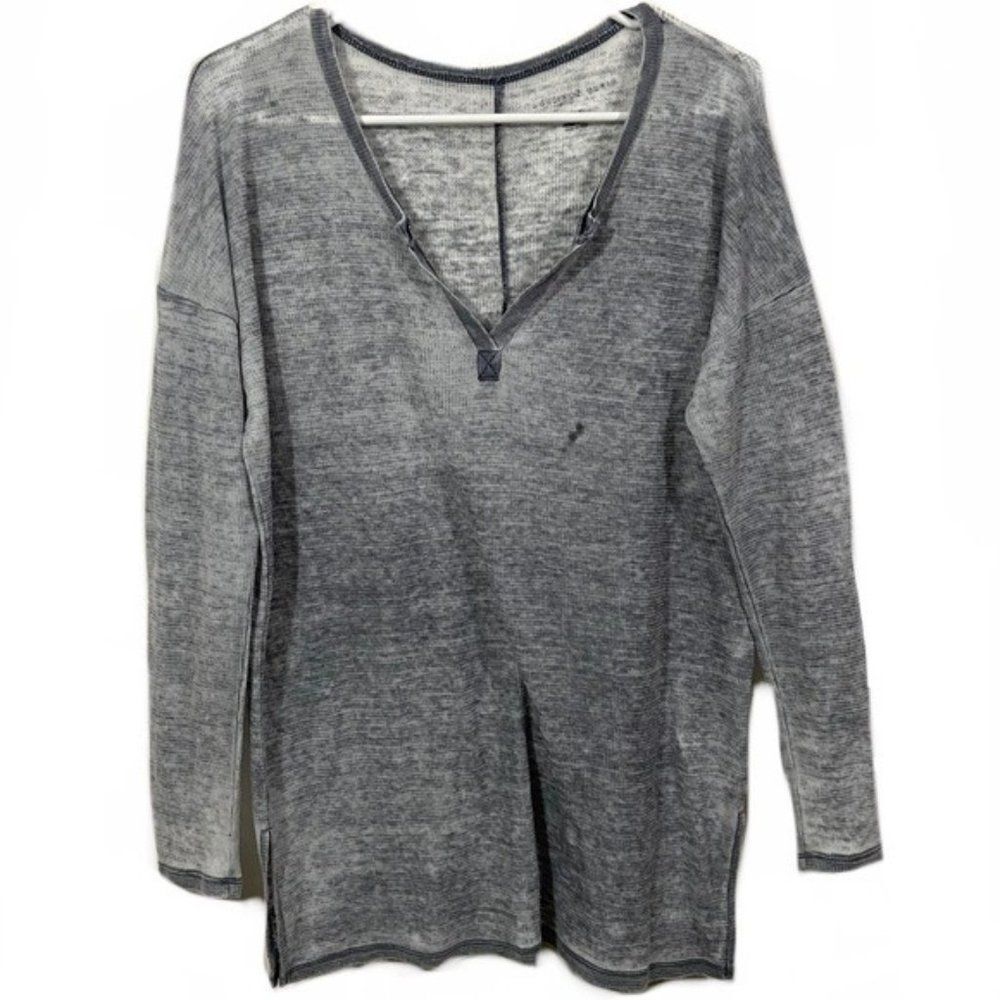American Eagle Distressed Oversized Thermal Shirt